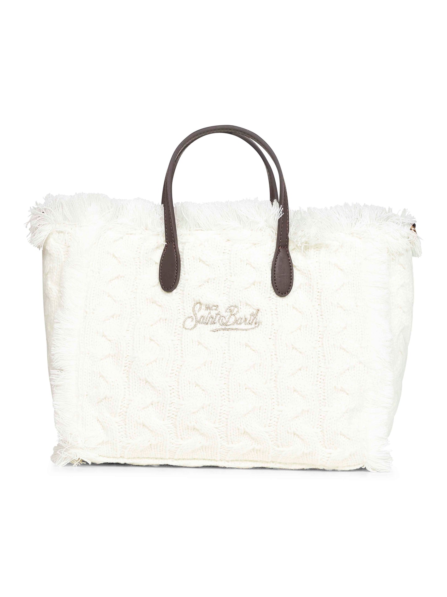 Borsa a mano Colette Wool Braid bianca