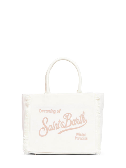White Colette Velvet handbag