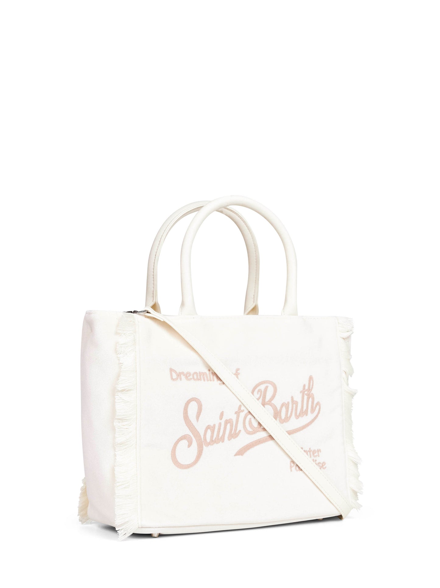 White Colette Velvet handbag