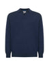 Blue wool and cashmere knit Covent polo shirt