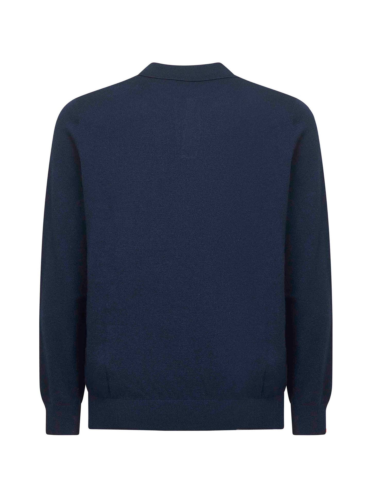 Blue wool and cashmere knit Covent polo shirt