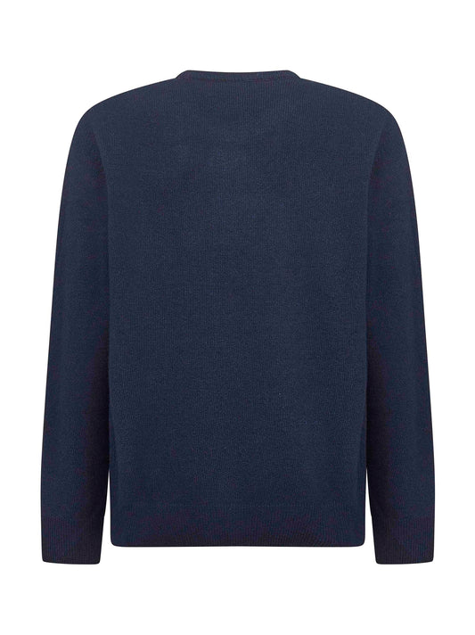 Blue Heron embroidered sweater