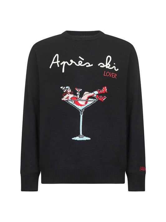 Blue Heron embroidered sweater