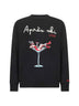 Blue Heron embroidered sweater