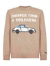 Beige Heron embroidered sweater
