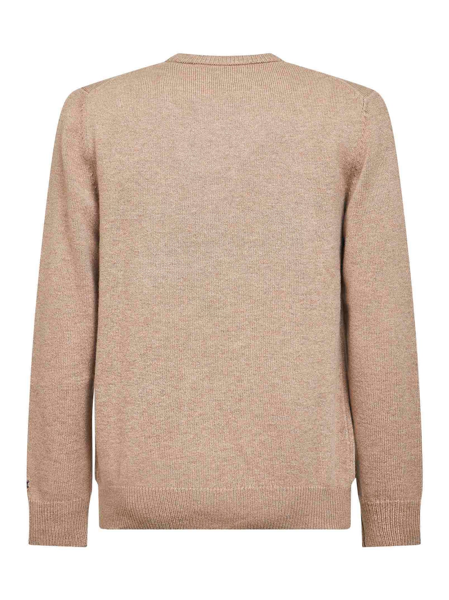 Beige Heron embroidered sweater
