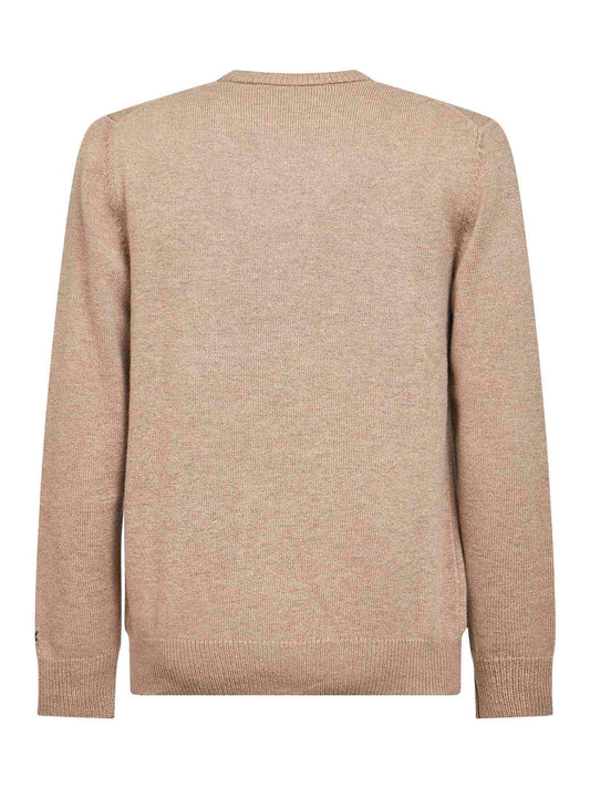Beige Heron embroidered sweater