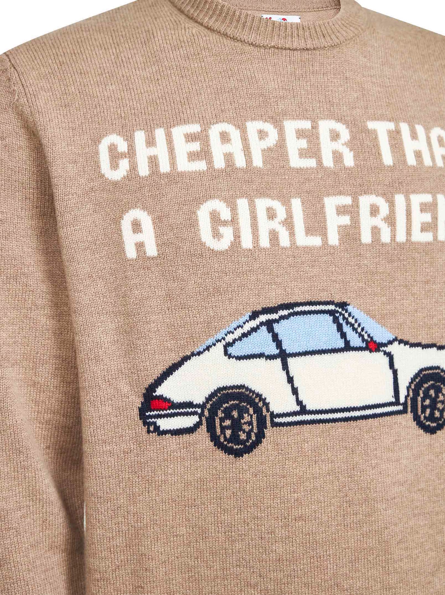 Beige Heron embroidered sweater