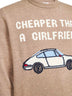 Beige Heron embroidered sweater