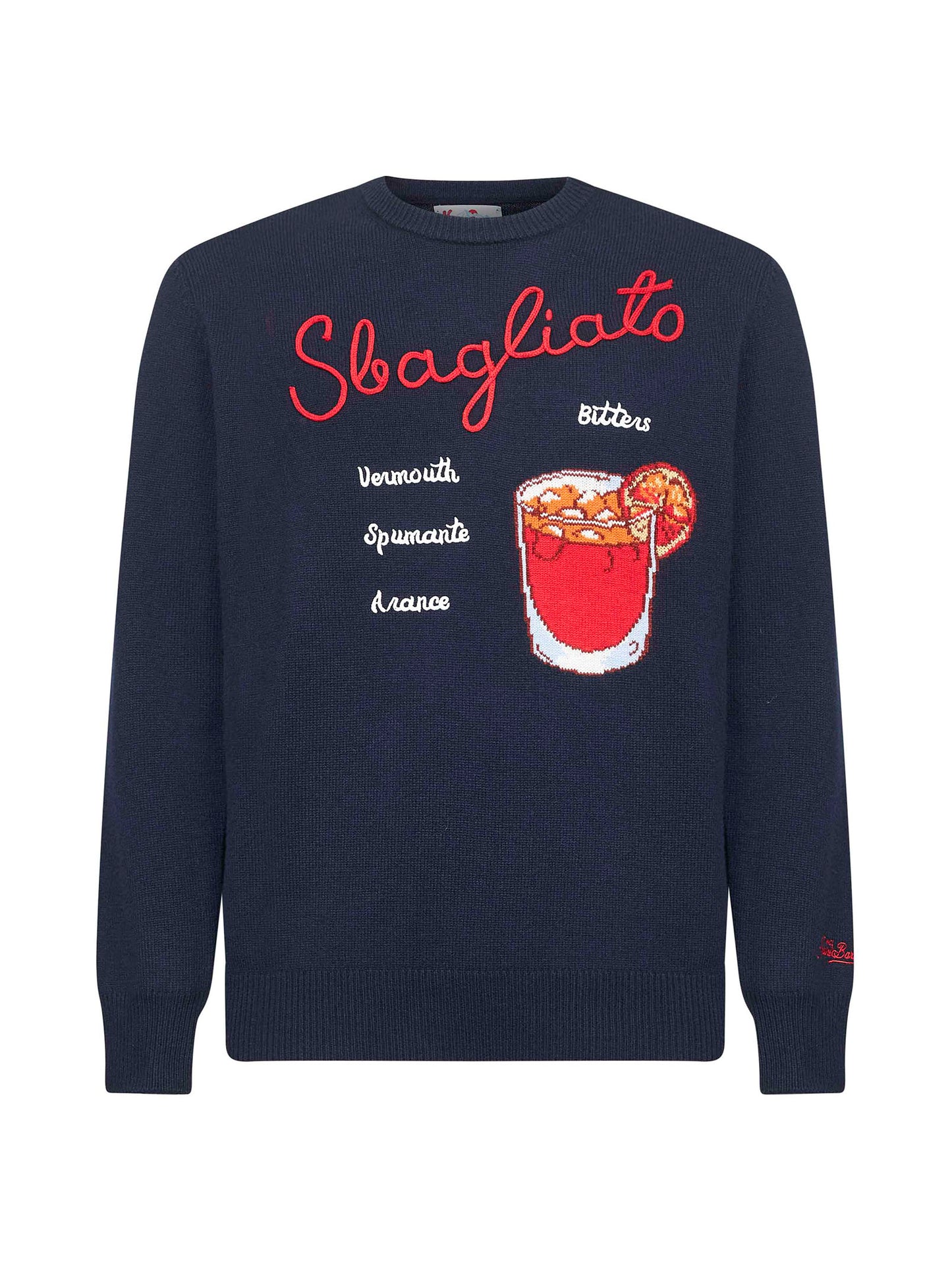 Blue Heron embroidered sweater