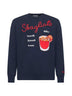 Blue Heron embroidered sweater