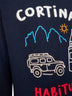 Blue Heron embroidered sweater