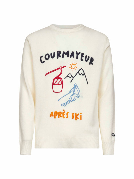 Ivory Heron embroidered sweater