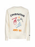 Ivory Heron embroidered sweater