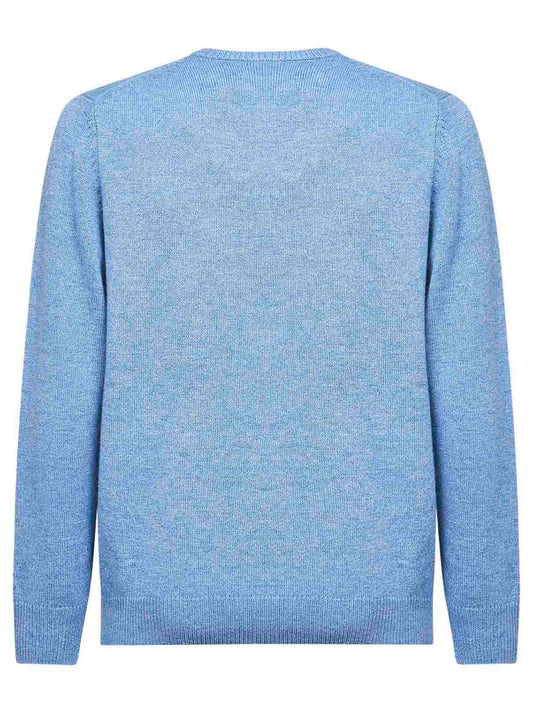 Light blue Heron embroidered sweater