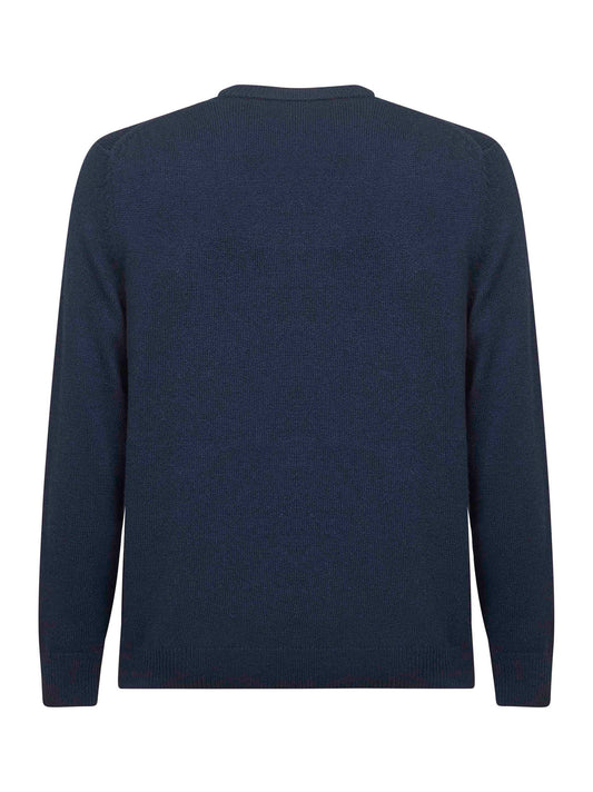 Blue Heron embroidered sweater