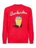Red Heron embroidered sweater