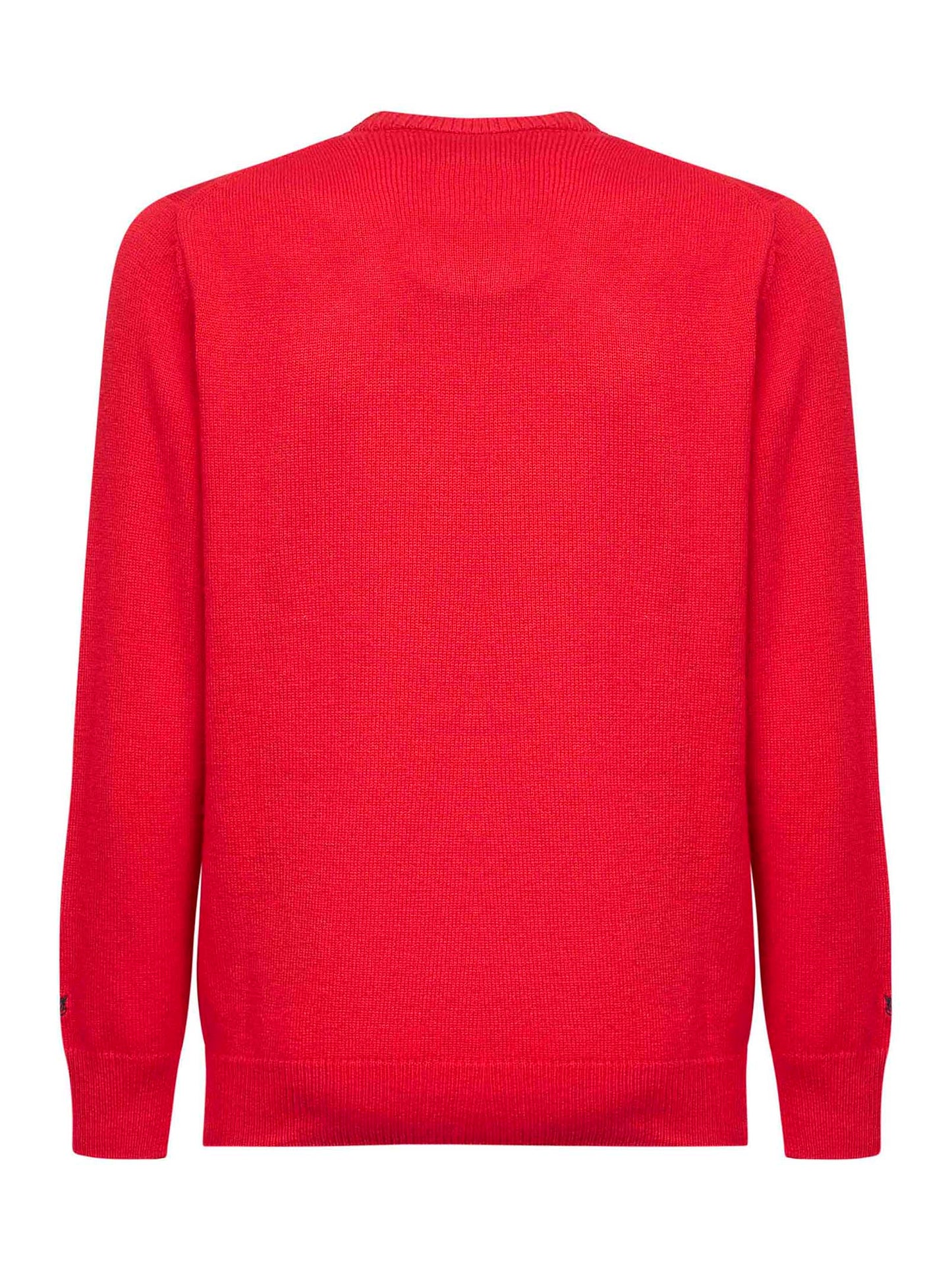 Red Heron embroidered sweater