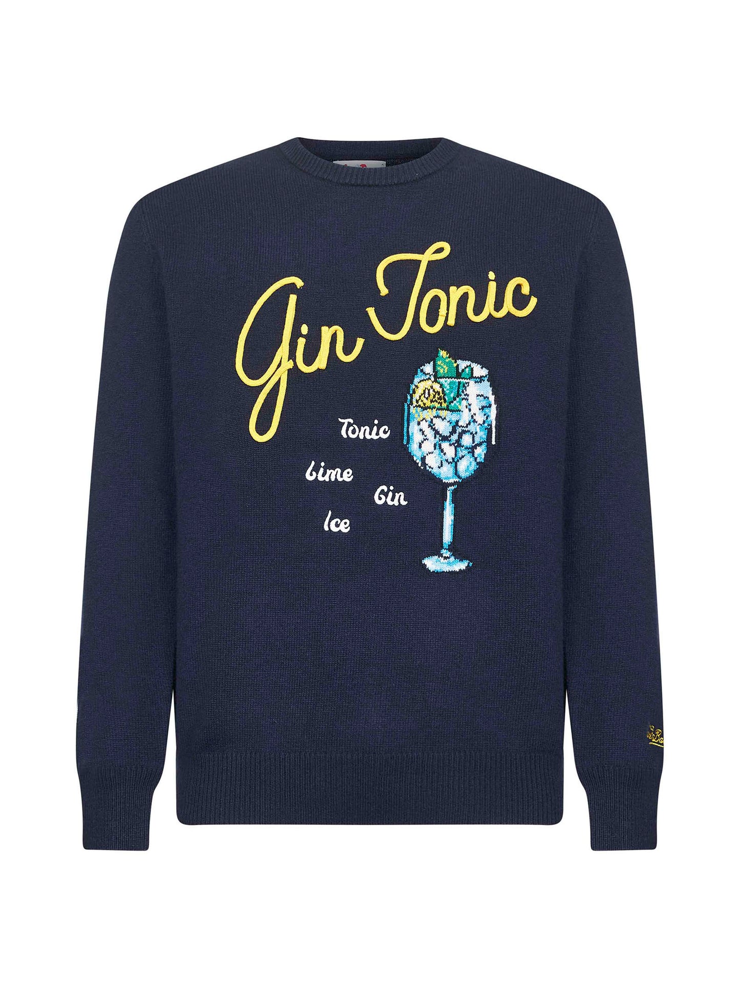 Blue Heron embroidered sweater