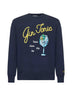 Blue Heron embroidered sweater
