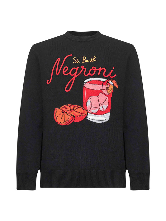 Blue Heron embroidered sweater