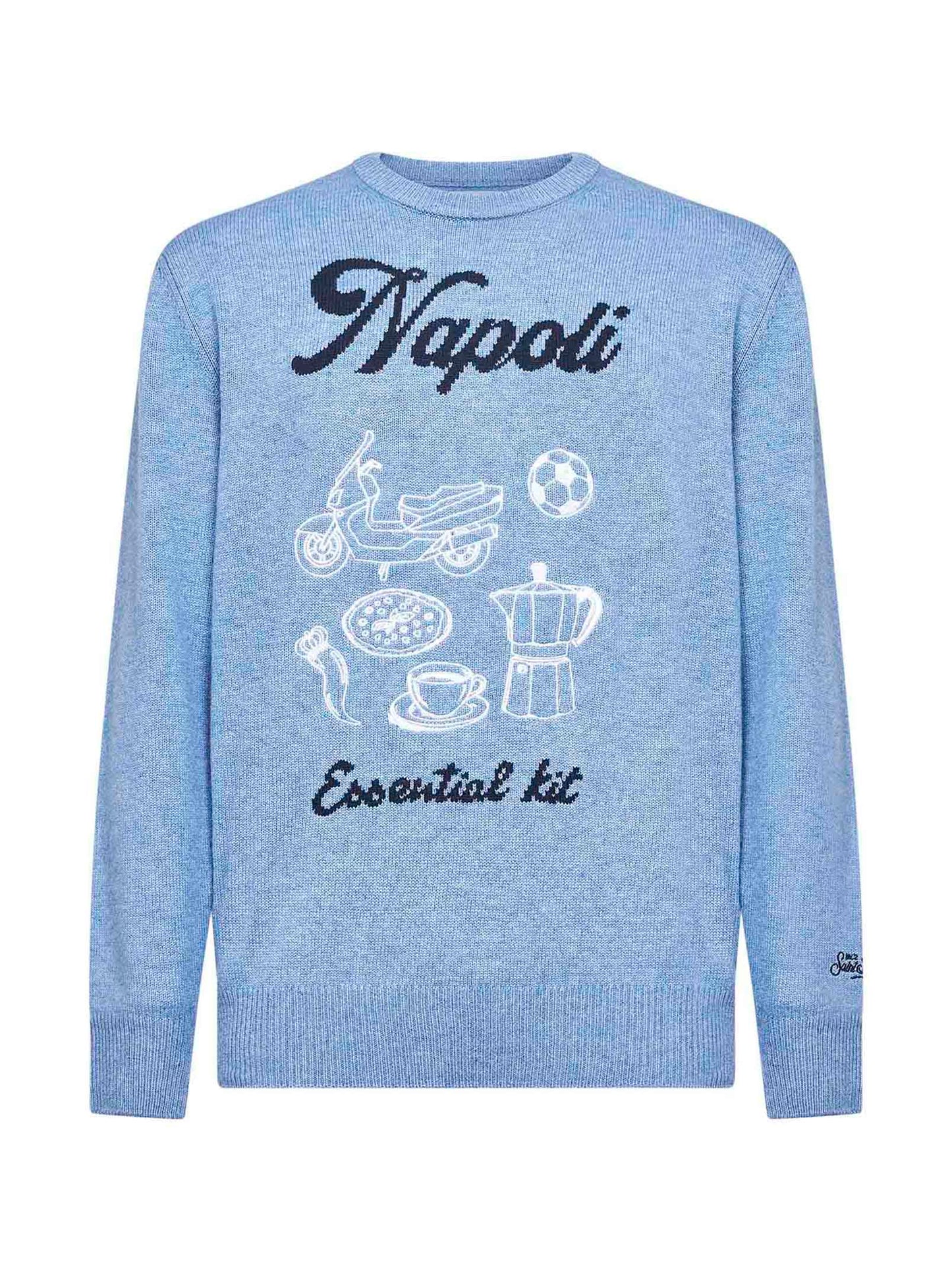 Light blue Heron embroidered sweater