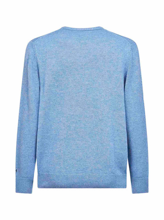 Light blue Heron embroidered sweater