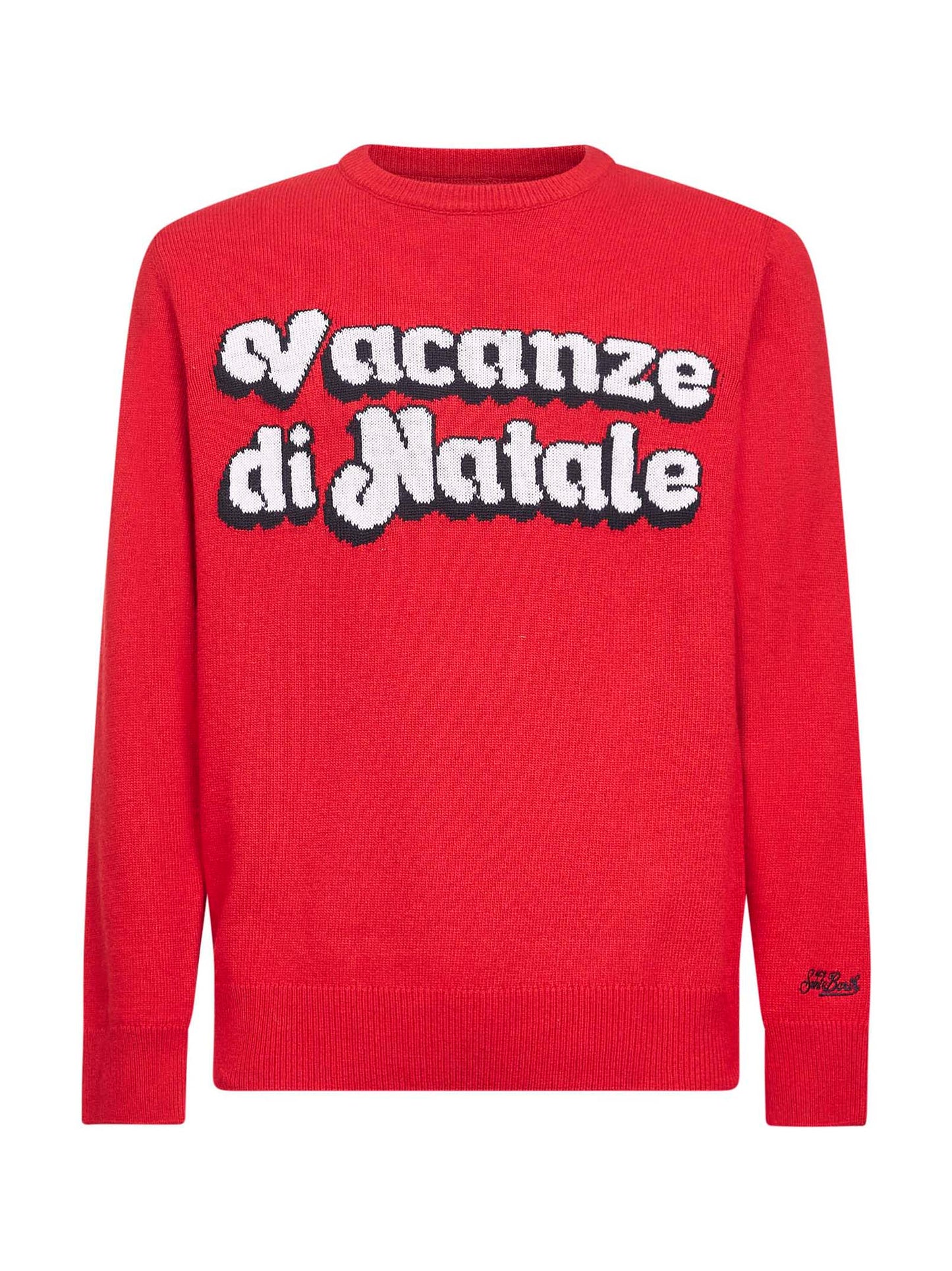 Red Heron embroidered sweater