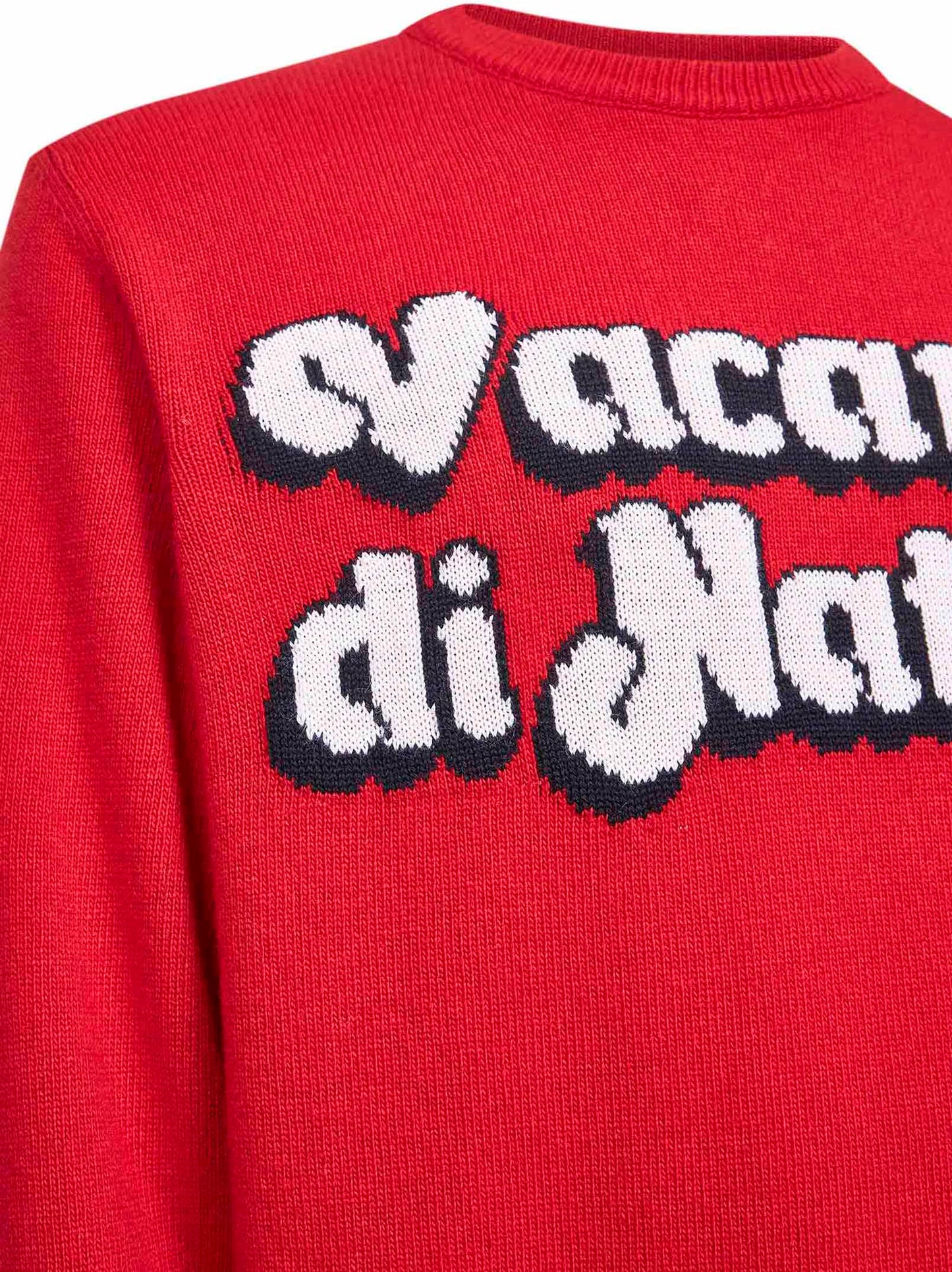 Red Heron embroidered sweater