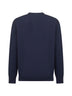 Blue wool blend jacquard postcard Heron sweater