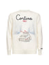 Ivory jacquard print Heron sweater
