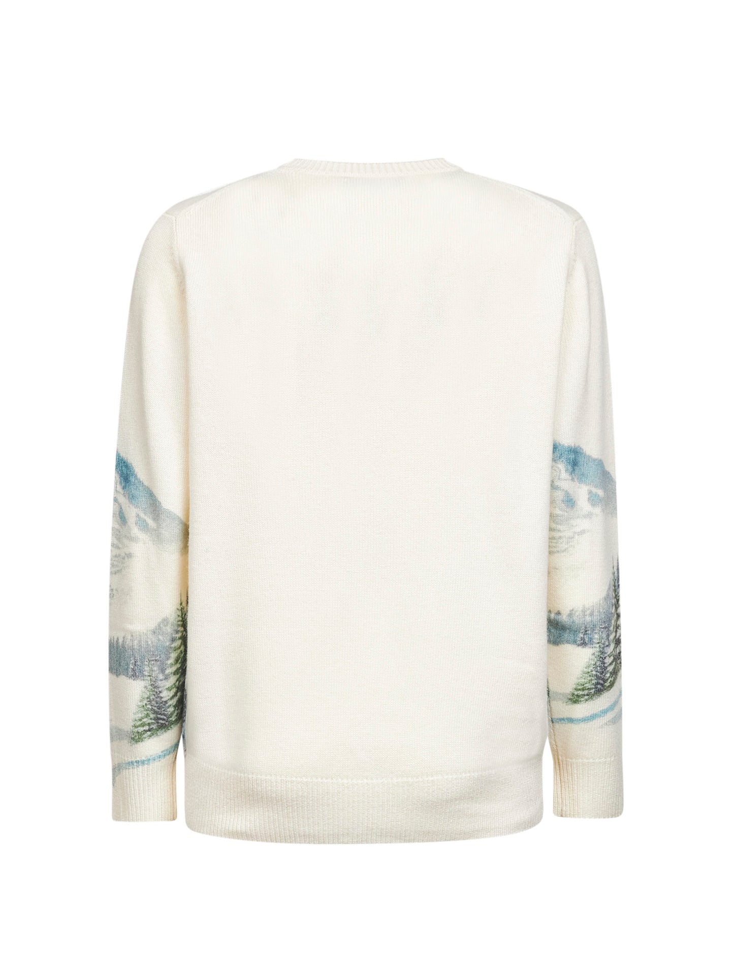 Maglione Heron avorio con stampa jacquard