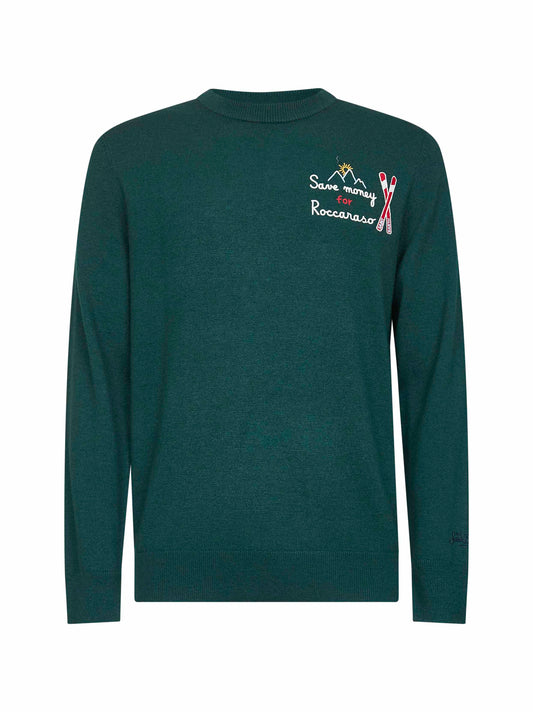 Green Heron Light embroidered sweater