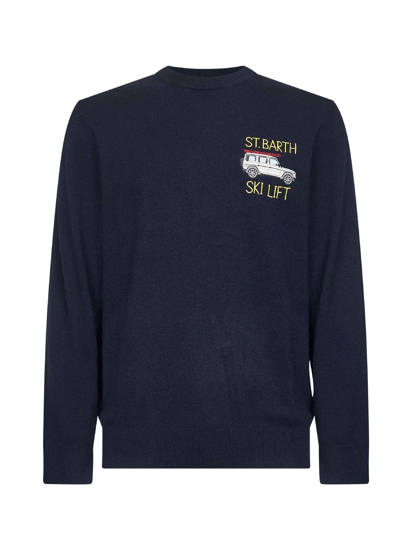 Blue Heron Light embroidered sweater