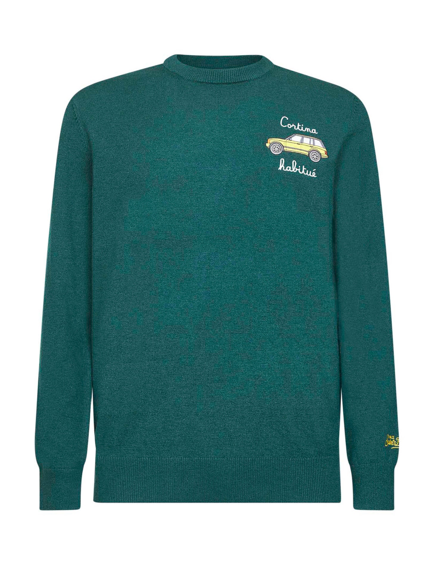 Green Heron Light embroidered sweater