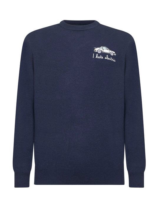 Blue Heron Light embroidered sweater
