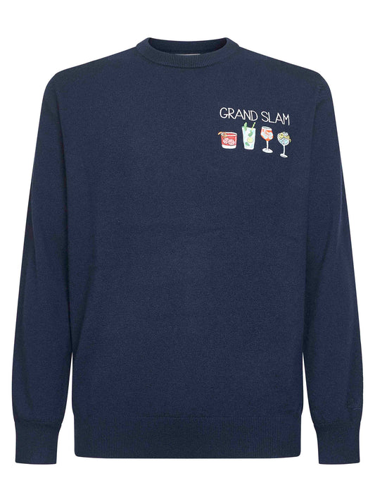 Blue Heron Light embroidered sweater<BR/>