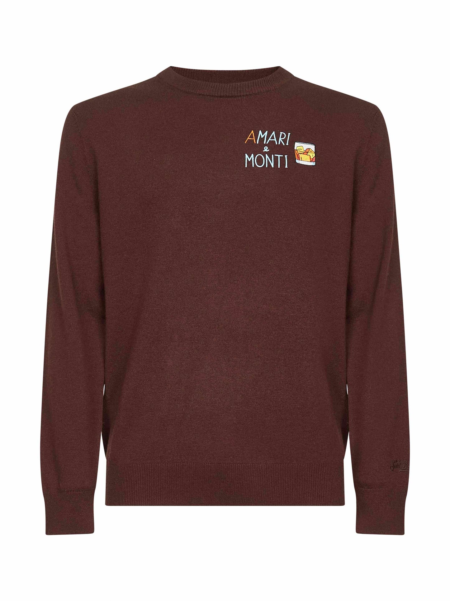 Maglione Heron Light marrone con ricamo