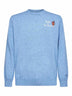 Light blue Heron Light embroidered sweater
