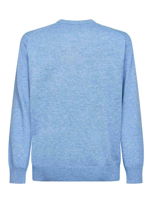Light blue Heron Light embroidered sweater