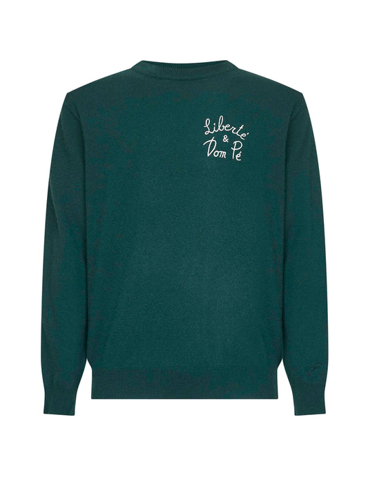Green Heron Light embroidered sweater