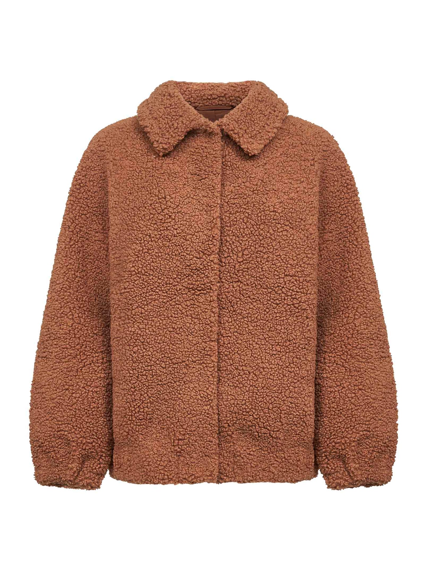 Bomber Jeanne in tessuto teddy marrone
