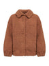Bomber Jeanne in tessuto teddy marrone