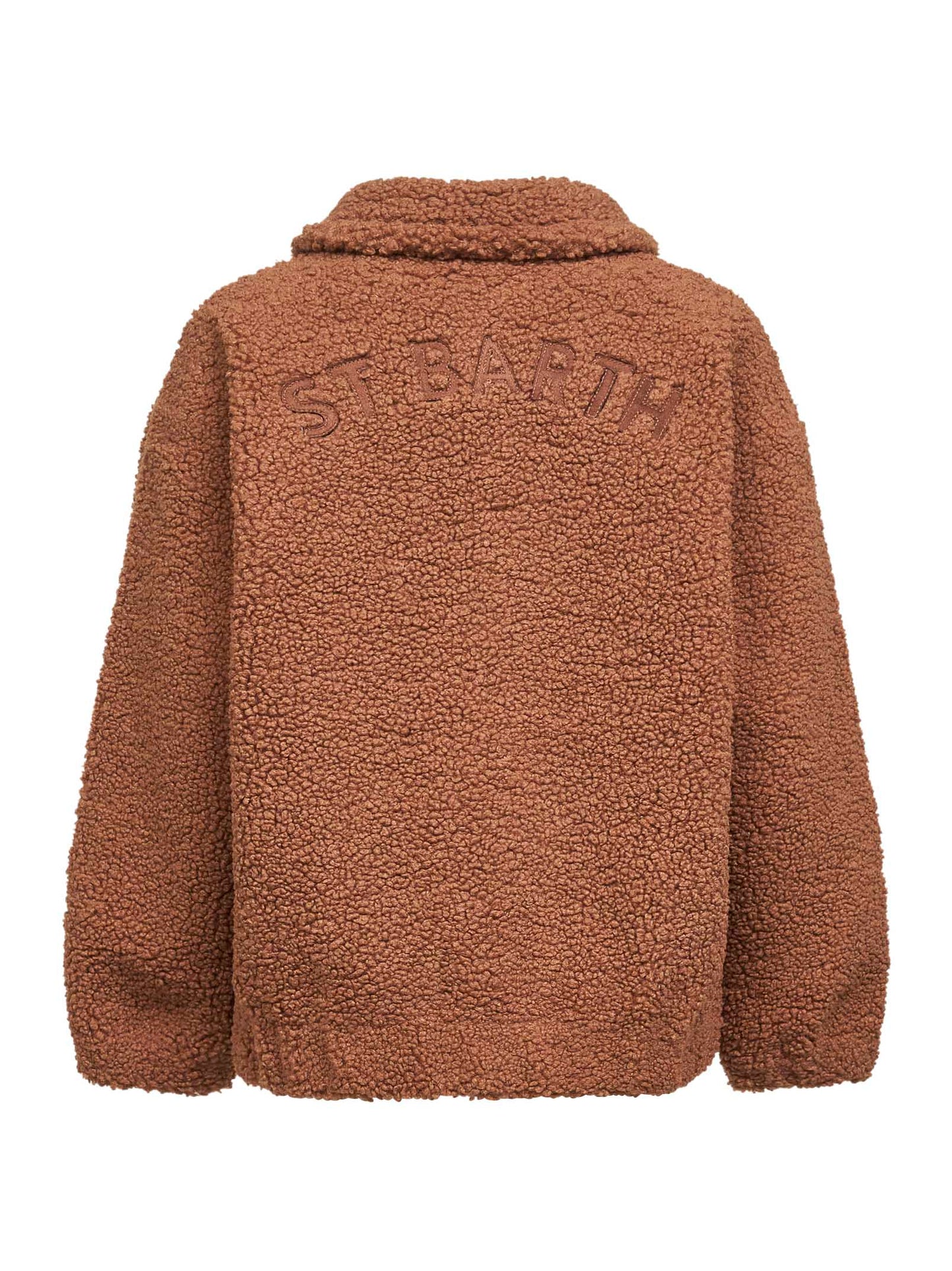 Bomber Jeanne in tessuto teddy marrone