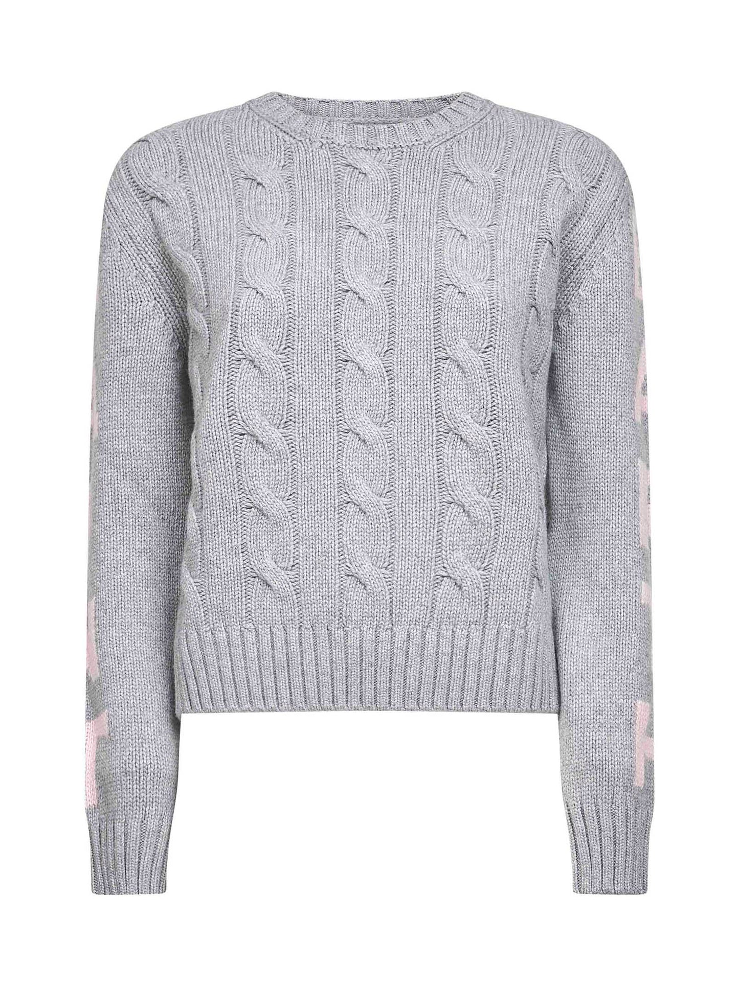 Maglione Malmo grigio con lettering lurex