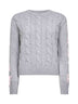 Maglione Malmo grigio con lettering lurex