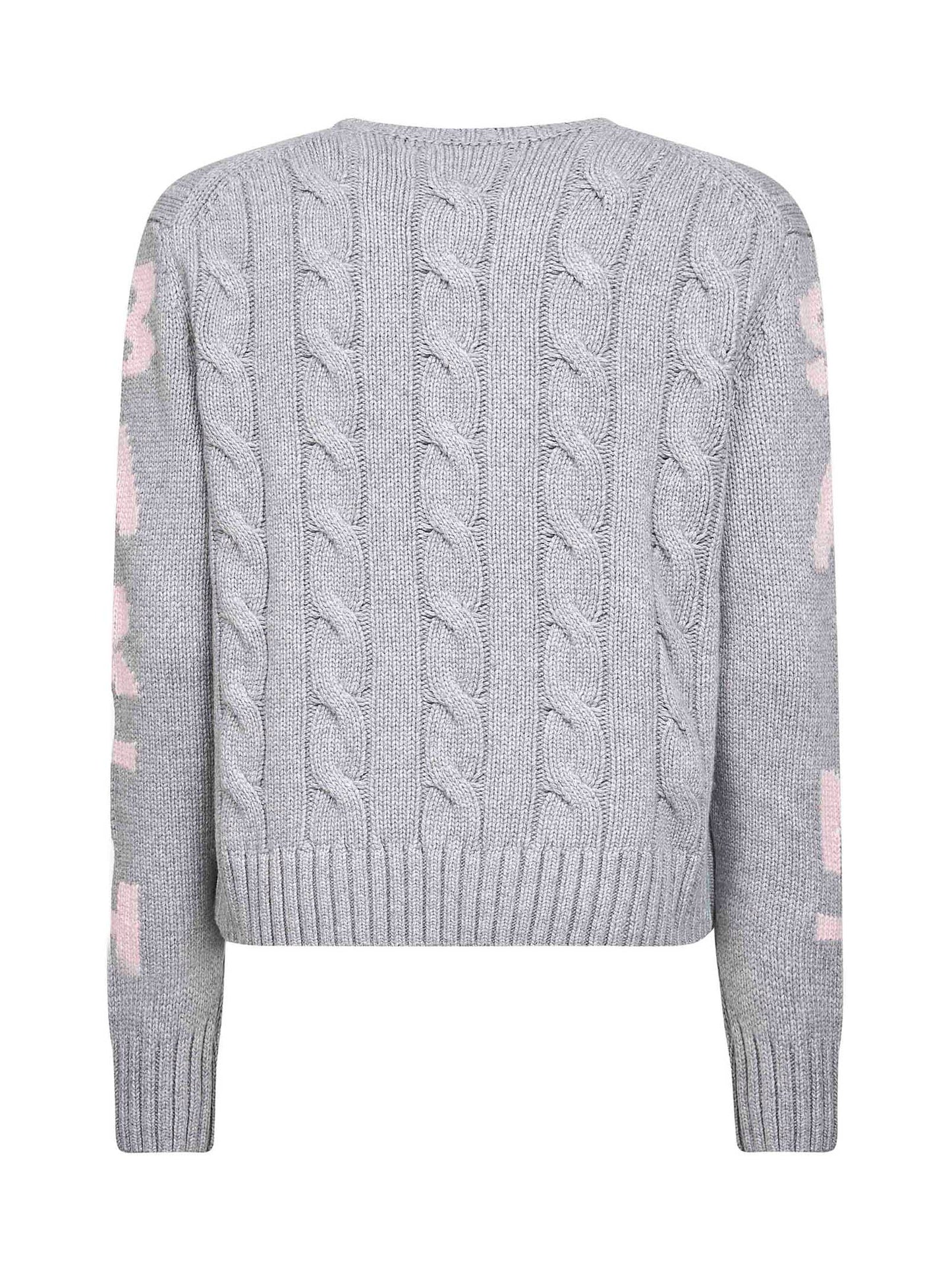 Maglione Malmo grigio con lettering lurex
