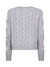 Maglione Malmo grigio con lettering lurex