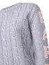 Maglione Malmo grigio con lettering lurex