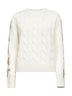 Maglione Malmo avorio con lettering lurex